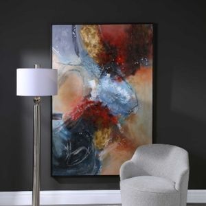 Summer sunset abstract picture on canvas